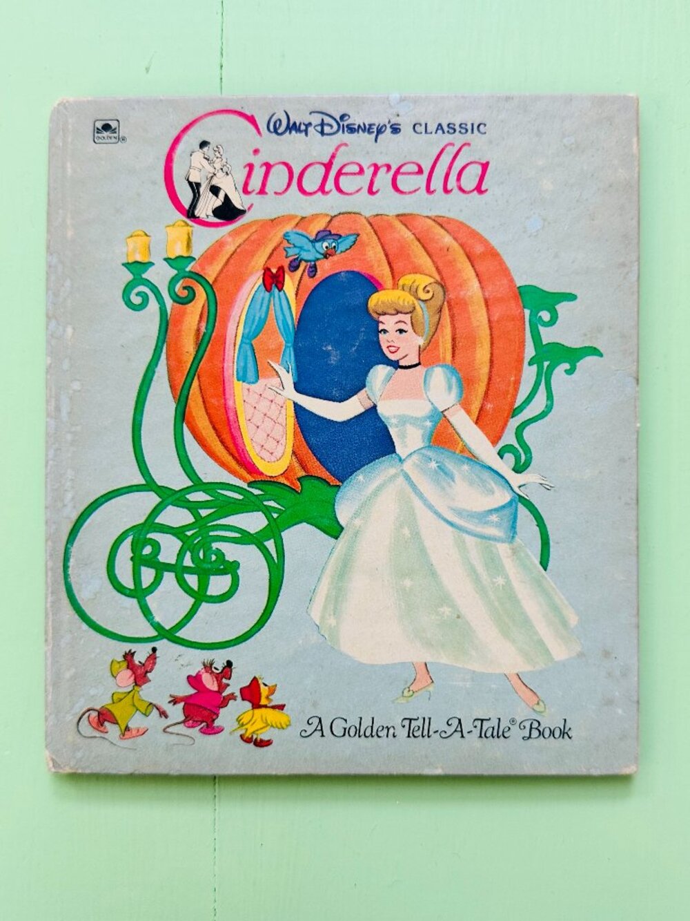 Vintage 1972 Disney Cinderella Golden Tell-A-Tale Book Walt Disney Princess Stor